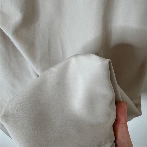 Planet by Lauren G Size 3 Cream Beige Polysilk Drawstring Crop Pant 14/16 1X XL - Picture 9 of 13